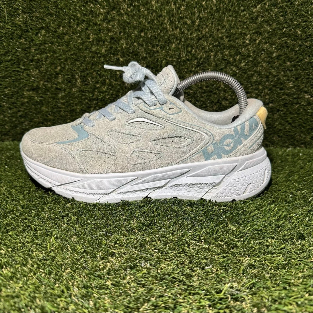 Size 8 - Hoka One One Clifton L Suede Blue Ice Flow